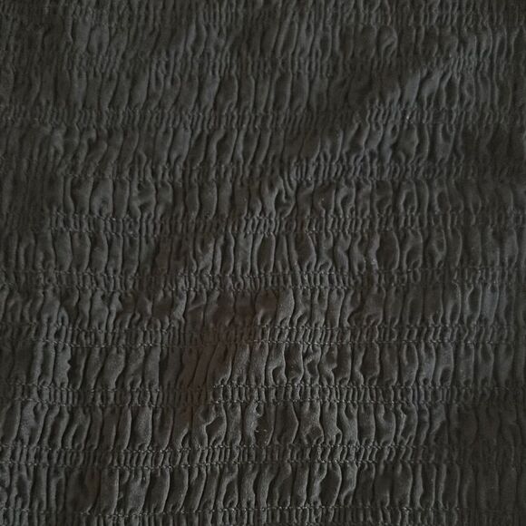 Katie J NYC Girls Marli Short-Sleeve Puff Sleeve Smock Black Textured Blouse - M - Picture 4 of 7